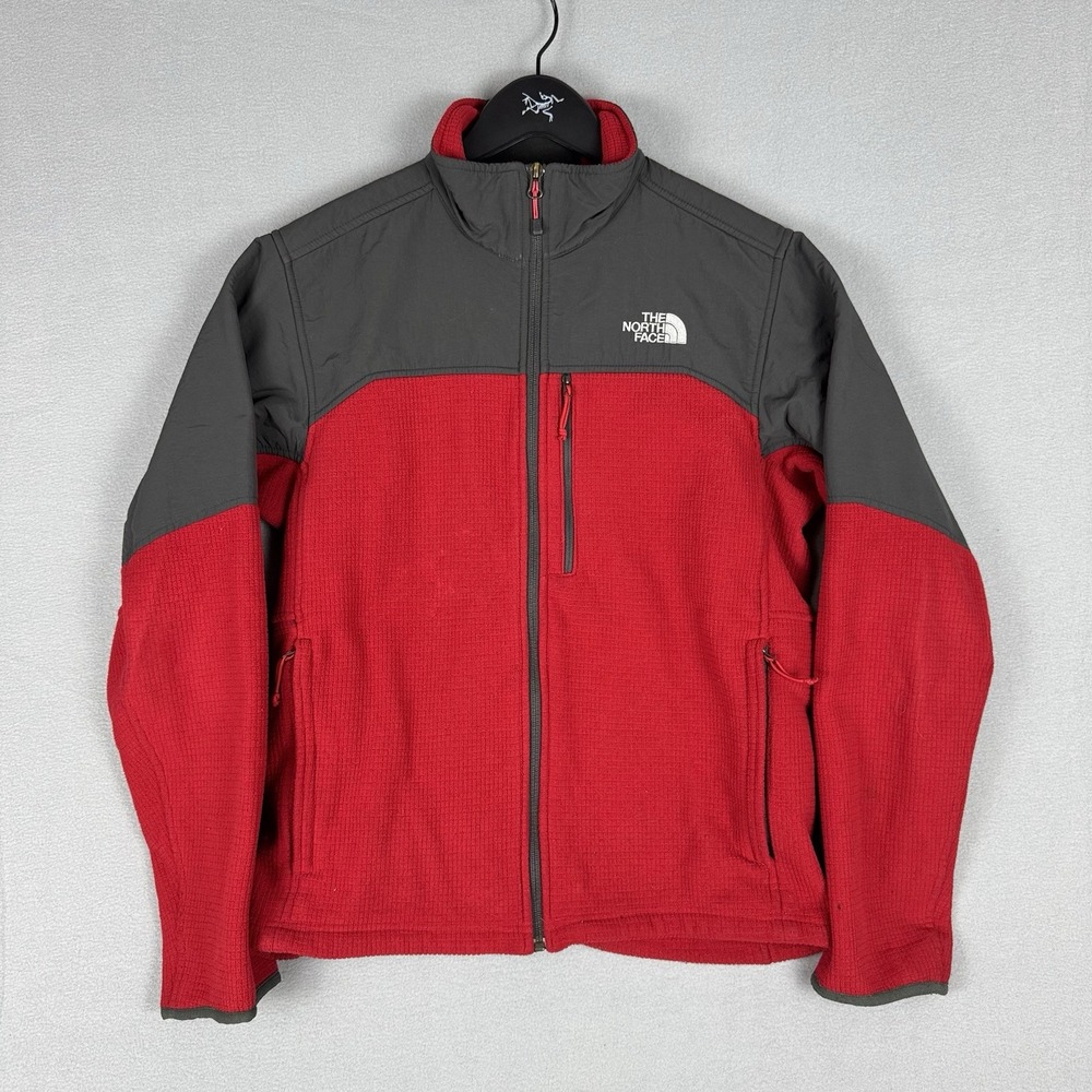 The North Face Grid Fleece Jacket Full Zip Mens Medium Tech Two Tone Utility